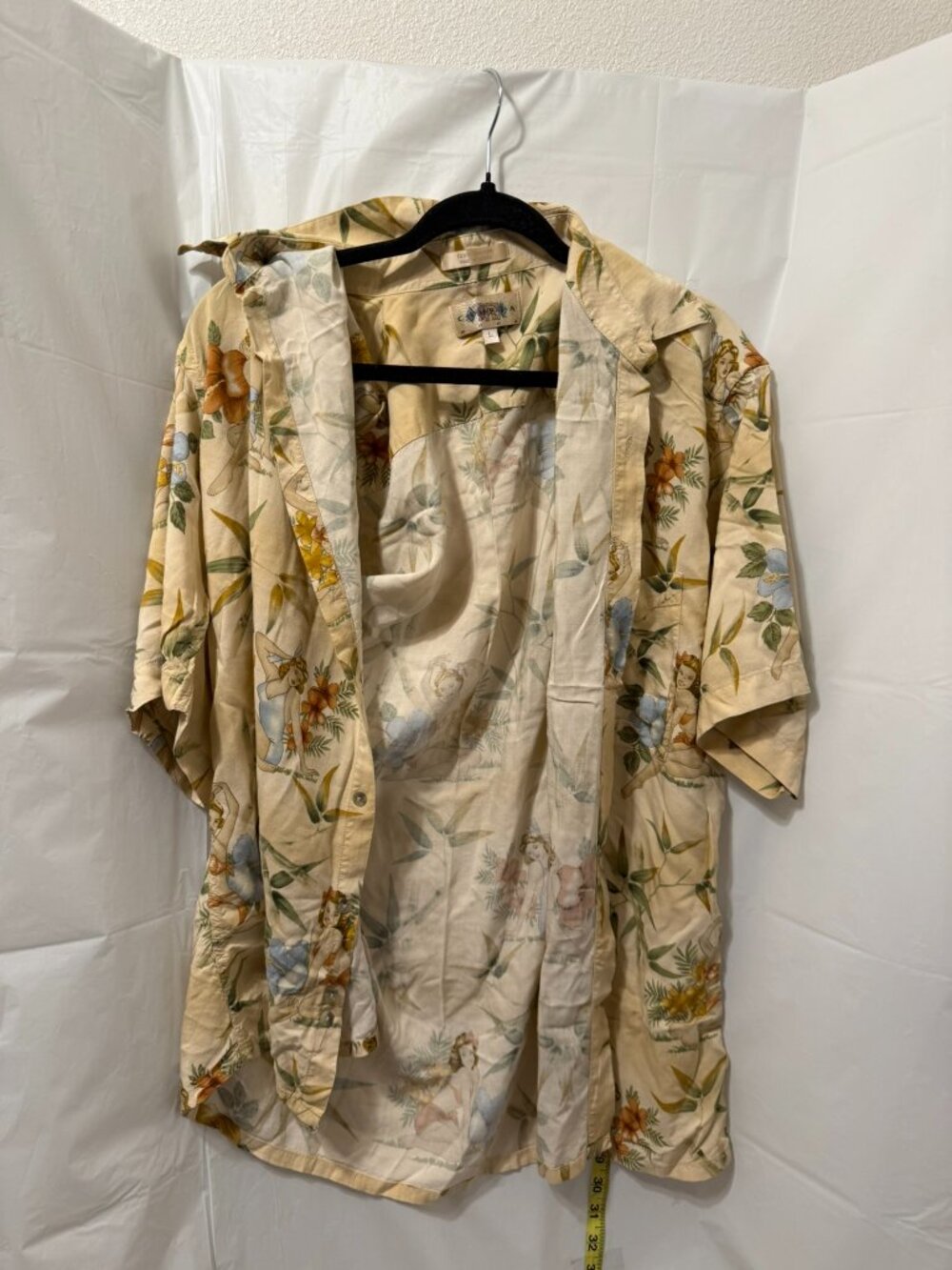 Campia Moda Hula Girl Floral Hawaiian Shirt L